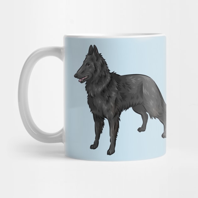 Belgian Shepherd Dog | Groenendael | Cute Dog Cartoon by Shirin Illustration